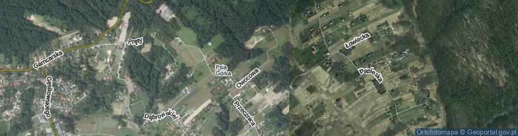 Zdjęcie satelitarne Owocowa ul.